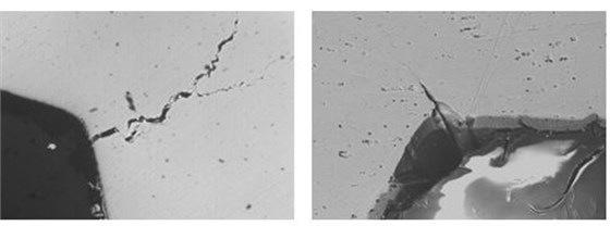 十字槽底部裂紋形貌