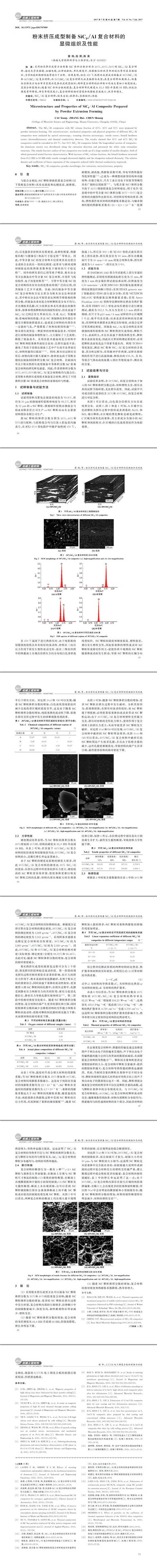 粉末擠壓成型制備復合材料的