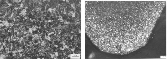 圖11-148 斷裂螺栓心部金相組織圖11-149 斷裂螺栓牙頂金相組織